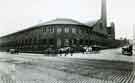 Thos. Firth and Sons Ltd. - exterior view, West Gun Works, machine shops, Savile Street East and the junction with Carwood Road