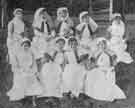 Sisters of the day staff of the 'open air' section of the Sheffield Base Hospital. Top row, left to right: Nurse Batten, Sisters Stainton, Pirie, and Berens, Nurse Myers. Bottom row: Nurse Bruce, Sisters Lowery, Gerrard and Emerson
