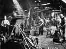 C.T. Skelton and Co. Ltd., manufacturers of agricultural, horticultural and mining tools, Sheaf Bank Works, Prospect Road, Heeley - View of forge: South End C.T. Skelton and Co. Ltd., manufacturers of agricultural, horticultural and mining tools, Sheaf Bank Works, Prospect Road, Heeley - View of forge: South End