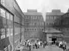 View: y07143 George Butler and Co. Ltd., cutlery and electro-plate manufacturers, Trinity Works, Eyre Street - range of workshops, Central Yard, Trinity Works