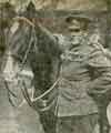 Corporal [George Harry] Wyatt (1886 - 1964), V.C., who was a member of the Doncaster Police Force before the war, renews acquaintance with his charger.