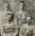 A photograph of Sheffield men, sent from the East. These men, who are with the West Yorkshires, are Sergeant Robinson and Lance-Corporal Davies, in the front row, and Private Dowson and Sergeant Cutts at the back A photograph of Sheffield men, sent from the East. These men, who are with the West Yorkshires, are Sergeant Robinson and Lance-Corporal Davies, in the front row, and Private Dowson and Sergeant Cutts at the back