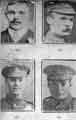 Four sons of Mr. Ellis Ainley, Parkgate, serving with the colours. (1) George, serving with the Australians (2) Ernest, York and Lancaster (3) Gunner Fred Ainley, wounded and now in hospital (4) Clifford Ainley 
