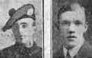 Left to right: Lance Corp. G. Burch, Cameronians, Sheffield, killed. Private G. Jackson, King's Own Yorkshire Light Infantry (KOYLI), died from wounds