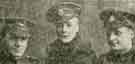 Three sons of Mr. Charles Hobson, President of Sheffield Federated Trades Council. Reading from left to right are Lance-Corporal Percy Hobson, killed in action; Private John Henry Hobson, severely wounded; Private Horace Hobson, severely wounded
