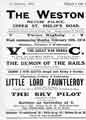 Advertisement: Weston Picture Palace cinema, Upper St Philip's Road