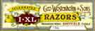 View: y08899 Advertisement of IXL razors, George Wostenholm and Son Ltd., cutlery manufacturers, Washington Works, Wellington Street