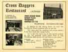 Advertisement: Cross Daggers Restaurant, Cross Dagger House, Market Square, Woodhouse