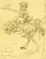 Illustration by William Smithson Broadhead (1888 - 1960) drawn whilst serving in the King Edward's Horse (The King's Overseas Dominions Regiment) in England and France