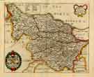 A Mapp of the West Ridinge of Yorke-shire [Yorkshire]; with its wapentakes by Richard Blome.