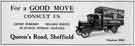 Advertisement for W. Caudle and Co. Ltd., removal contractors, Queens Road, Sheffield
