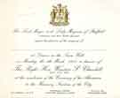 View: y09796 Invitation to the dinner on the occasion of the Admission of The Right Honourable Winston Leonard Spencer Churchill to the Honorary Freedom of the City