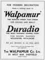 Advertisement for The Walpamur Co. Ltd., paints, No. 59 West Bar