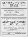 Advertisement for Central Picture House, The Moor and Abbeydale Picture House, Abbeydale Road