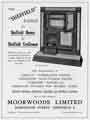 Advertisement for Moorwoods Limited, kitchen ranges, Harleston Street