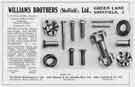 Advertisement for Williams Brothers (Sheffield), Ltd., Green Lane