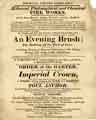 View: y10254 Advertisement for Aethereal Philosophical and Chemical Fireworks by Mr Clarke at the Freemason's Lodge, Paradise Square