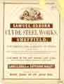 Advertisement for Samuel Osborn, converter and refiner of steel, Clyde Steel Works, Blonk Street
