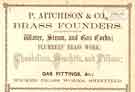 Advertisement for P. Aitchinson and Co., brass founders, makers of water, steam, and gas cocks, etc., Wicker Brass Works