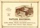 View: y10403 Advertisement for Taylor Brothers, manufacturers of saws, steel, files, machine knives, etc., Adelaide Works, Mowbray Street  