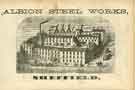Advertisement for John R. Spencer and Son, Albion Steel Works, Pea Croft (later known as Solly Street) 