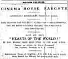 Influenza Pandemic: Advertisement for Cinema House, Fargate
