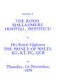 Cover of programme for the Opening of the Royal Hallamshire Hospital by HRH The Prince of Wales