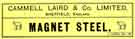 Cammell Laird and Co. Ltd., label for magnet steel, c. 1915