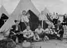 Boer War: Coldstreams in Camp. The men in this picture 'come fra' Sheffield.' They belong to the 1st Battalion of the Coldstreams, serving under Lord Roberts.