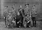 Boer War. Imperial Yeomanry. Corpl. G. R. Rawson (in the centre at back) has been a member of the Queen's Own Yorkshire Dragoons six years. 