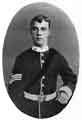 Boer War. 'For England, Home .. And Beauty.' Sergeant Ben Bowen, 1st York and Lancaster, formerly a bugler in the Hallamshires. Reservist of about 6 months. Was killed at Spearman Camp on January 2oth, just having crossed the Tugela. 