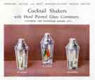 William Hutton and Sons, manufacturing silversmiths and cutlers, Cornish Place - cocktail shakers with hand painted glass containers 