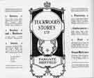 Advertisement for Tuckwoods Stores Ltd., provision merchants, No. 29 Fargate