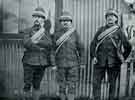 Old Sheffield Pensioners. The trio photographed are all old Sheffield pensioners who volunteered for active service with the Imperial Yeomanry. They landed at Cape Town on May 17th, 1900.  