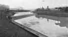 The diversion of the River Don at Hadfields Ltd. The weir after the diversion of the river.