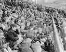 Visit of Queen Elizabeth and HRH the Duke of Edinburgh to Hillsborough football ground to see the children's display during their visit of 27th October 1954