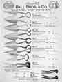 Advertisement for Ball Brothers and Co., solid steel sheep shears, Globe Works, Penistone Road, etc., c. 1900 Advertisement for Ball Brothers and Co., solid steel sheep shears, Globe Works, Penistone Road, etc., c. 1900