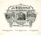Advertisement for J. and W. Hastings, piano and organ merchants, Nos. 24 Pinstone Street and 138 - 140 The Moor