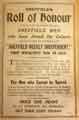 Advertisement for Sheffield's roll of honour