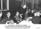 Mr. Brennan, Chairman of Sheffield and District Works Sports Association proposes the toast to the Works Sports Associations in Jessop Saville Canteen Saturday 7th November 1959.