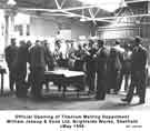Official opening of the Titanium Melting Department at William Jessop and Son Ltd., Brightside Works, c. May 1956
