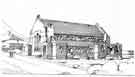 Architects drawing of proposed church, Bellhouse Road, Shiregreen