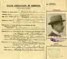 Police certificate of identity of Frederick Bradbury permitting him to travel to Ireland Police certificate of identity of Frederick Bradbury permitting him to travel to Ireland