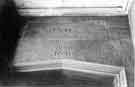 Broomhead Hall, Ewden Valley - stones with dates of previous house placed under the porch