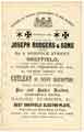 Advertisement for Joseph Rodgers and Sons Ltd., cutlers, Norfolk Street Works, No.6 Norfolk Street