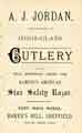 View: y11864 Advertisement for A. J. Jordan, cutlery manufacturers, East India Works, Bakers Hill