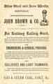 View: y11874 Advertisement for John Brown and Co. Ltd., armour plate manufacturers, Atlas Steel and Iron Works, Savile Street, Attercliffe