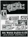 Advertisement for Wafer Razor Co. Ltd., No. 5 John Street Advertisement for Wafer Razor Co. Ltd., No. 5 John Street