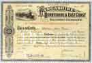 Lancashire, Derbyshire and East Coast Railway Company ordinary shares certificate