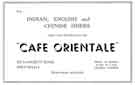 Advertisement for Cafe Orientale, Indian, English and Chinese Dishes, No. 288 Langsett Road, Sheffield